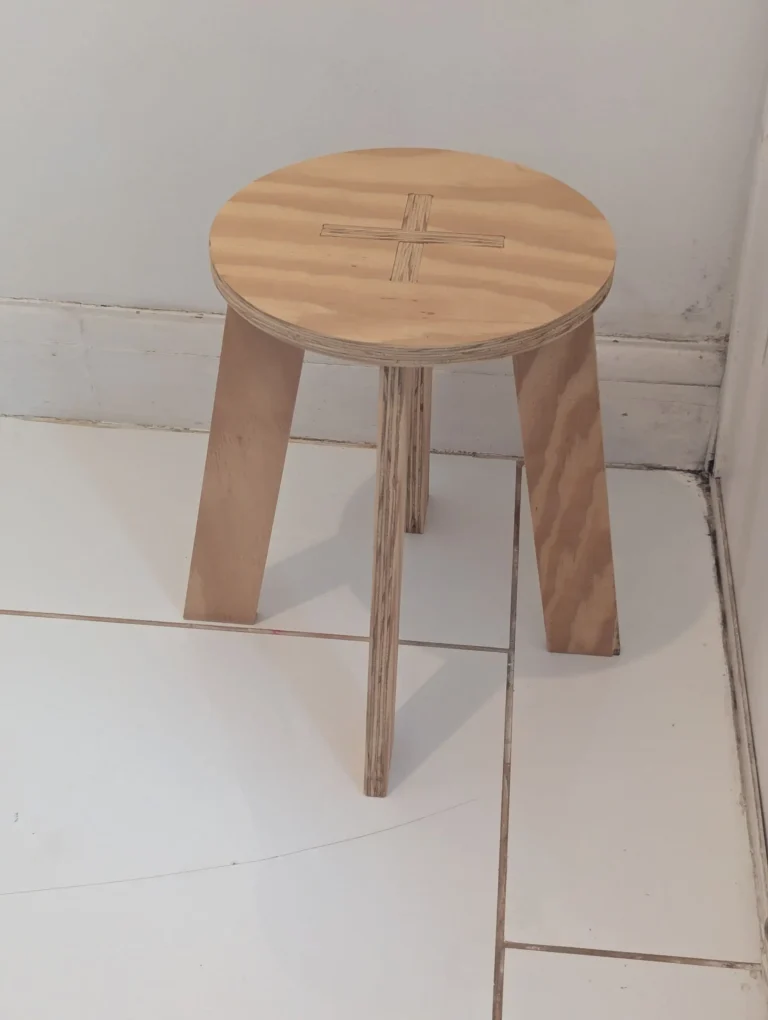 collapsible multi functional table cnc cut and hand finished in Bristol