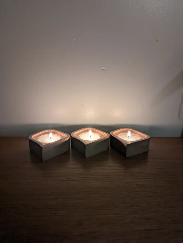 Tea light holder from sustainable material crafted in Bristol - Image 2