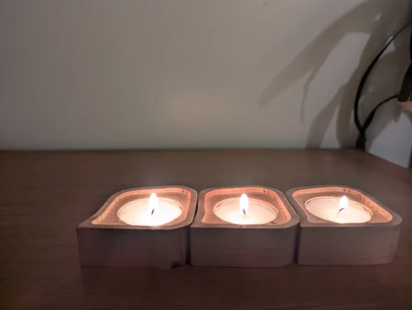 Tea light holder from sustainable material crafted in Bristol - Image 5